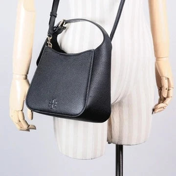 Tory pebbled leather shoulder bag.