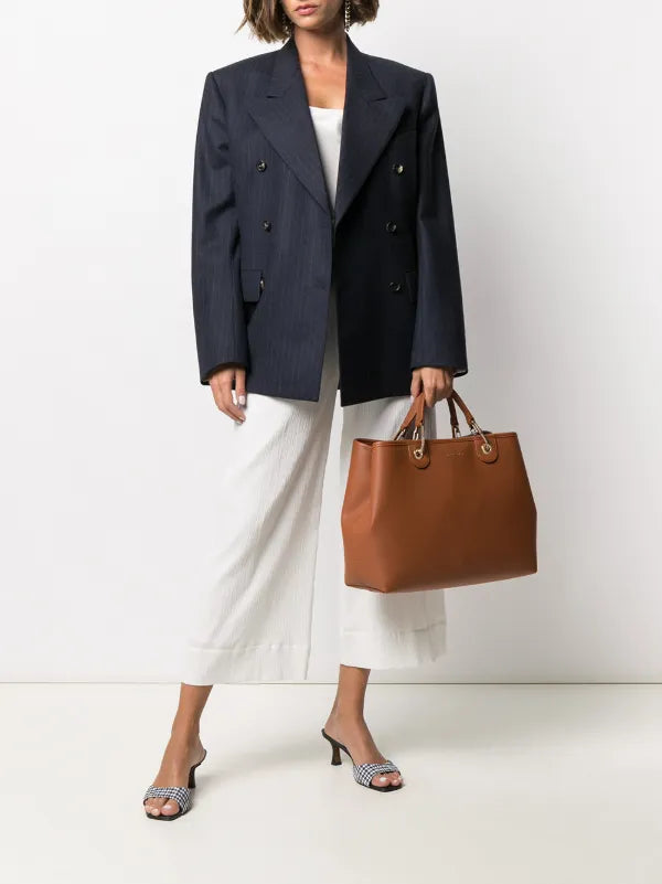Emporio Armani logo-strap tote bag Large