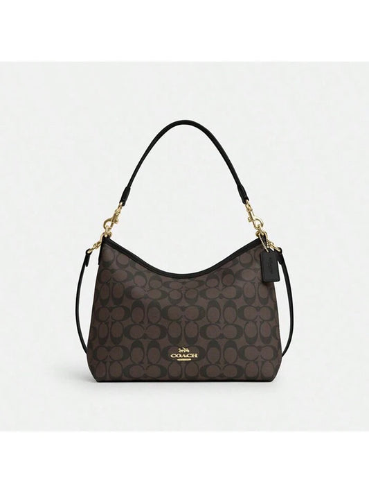 Coach Laurel Small Shoulder Bag In Signature Canvas in Brown