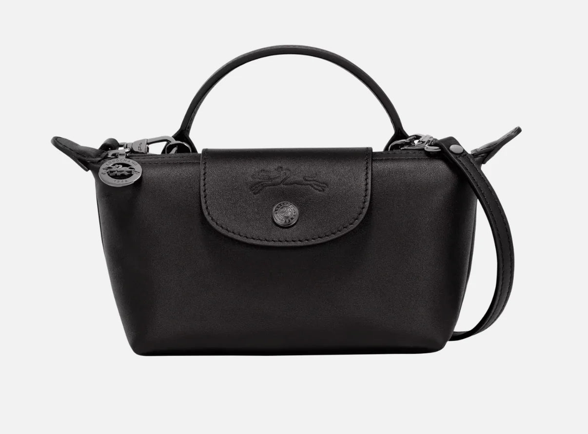 Longchamp Le Pliage Xtra XS pouch leather in black