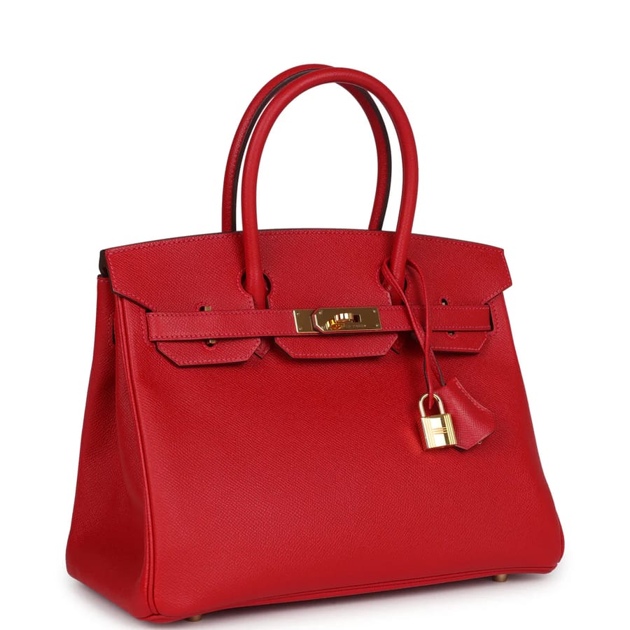 Hermès Birkin 35 Red Leather Gold Hardware