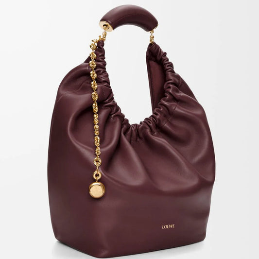 Loewe Medium Squeeze Bag Dark Burgundy