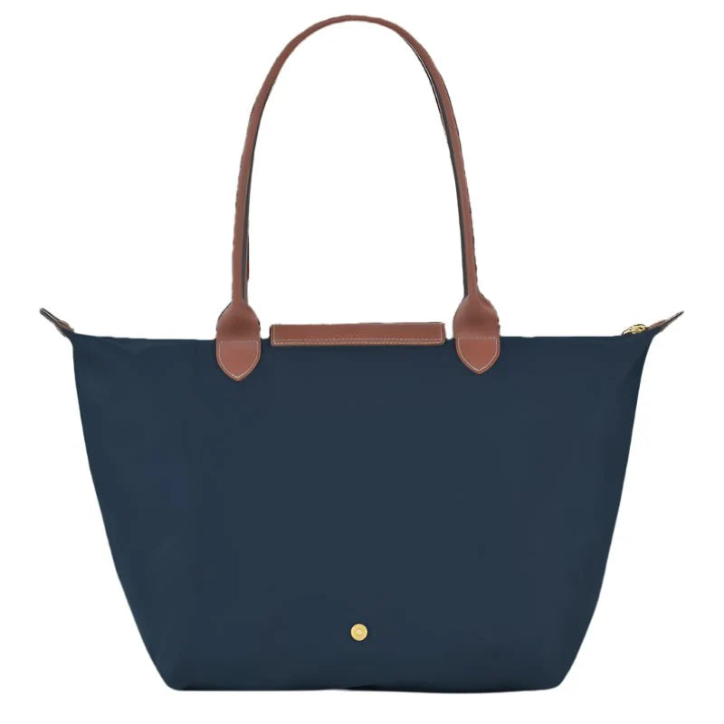 Longchamp Le Pliage Medium Shoulder Bag Blue And Brown