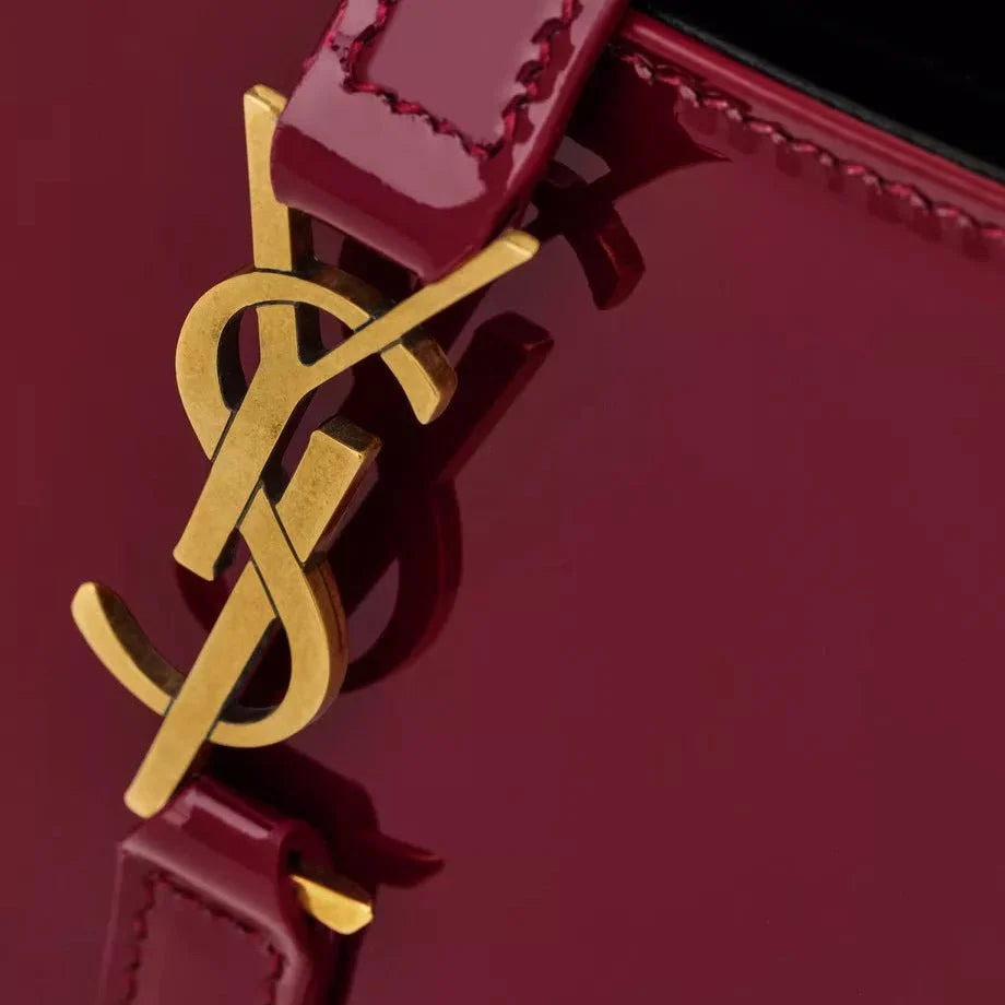 YSL Burgundy Hobo Bag
