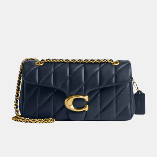 coach tabby shoulder bag 26 with pillow quilting in dark navy