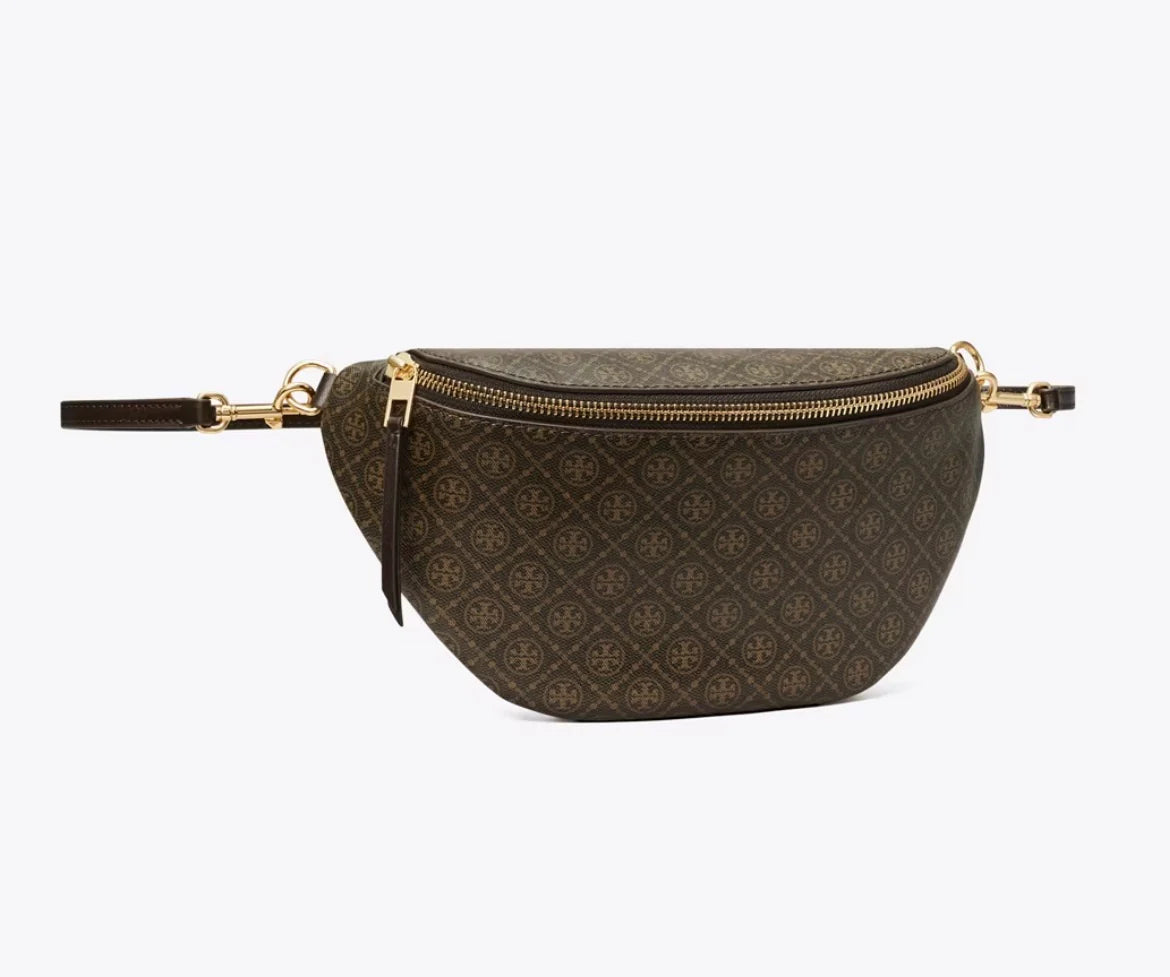 T Monogram Coated Canvas Belt Bag