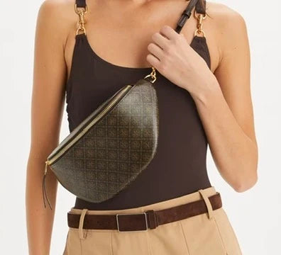 T Monogram Coated Canvas Belt Bag