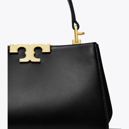 TORY BURCH ELEANOR LEATHER TOTE BAG IN BLACK