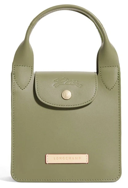 Longchamp Green Extra Small Leather Le Pliage Du Jardinier Bag