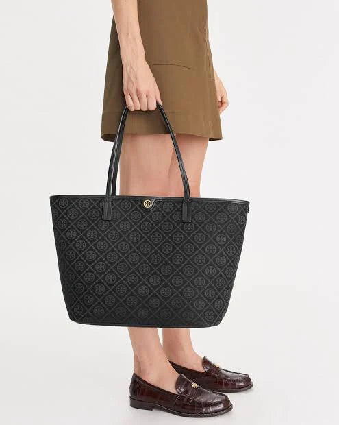 TORY BURCH MONOGRAM ZIP TOTE BAG