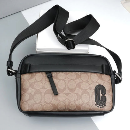 COACH men's patch EDGE zipper messenger bag shoulder bag