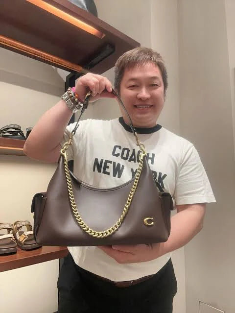 COACH Pocket Juliet Bag 30 Bolso de hombro Mujer in brown