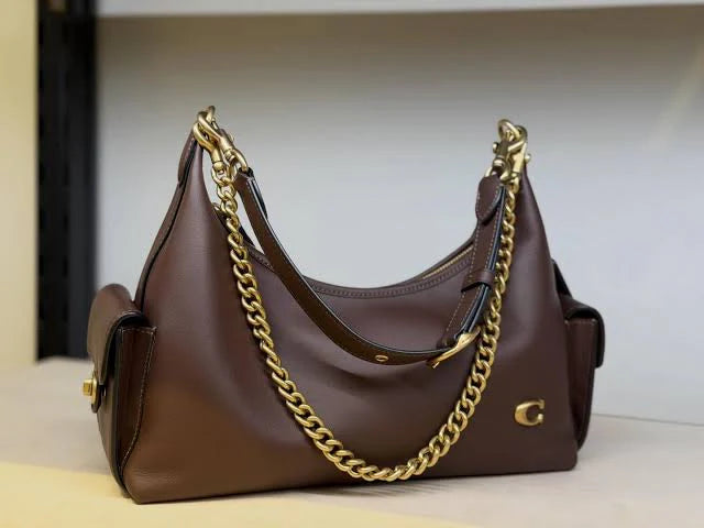 COACH Pocket Juliet Bag 30 Bolso de hombro Mujer in brown
