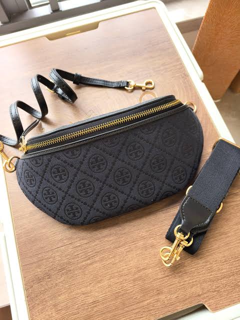 TORY BURCH T-monogram belt bag in navy