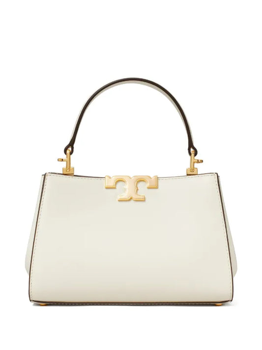 TORY BURCH ELEANOR LEATHER TOTE BAG IN White