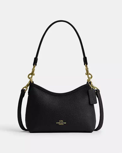 Coach Laurel Small Shoulder Bag In Signature Canvas in black