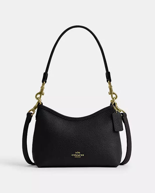 Coach Laurel Small Shoulder Bag In Signature Canvas in black