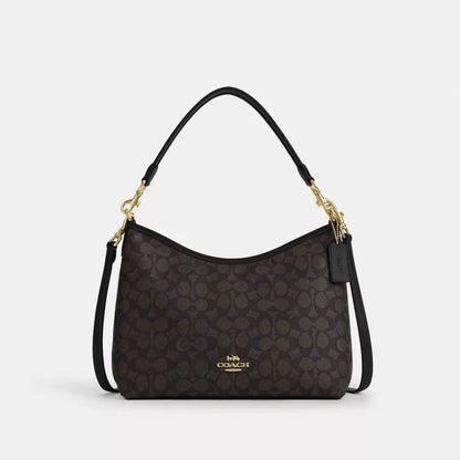 Coach Laurel Small Shoulder Bag In Signature Canvas in Brown