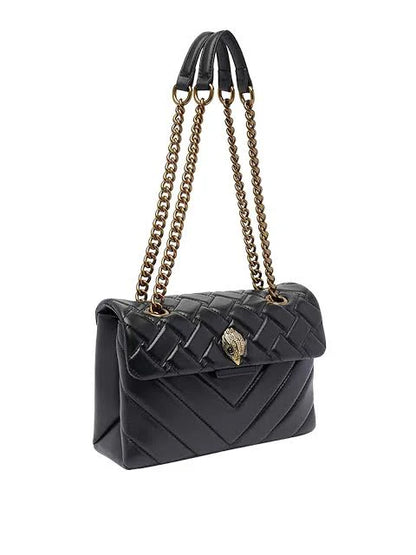 Mini Kensington Quilted Leather Convertible Crossbody Bag in black