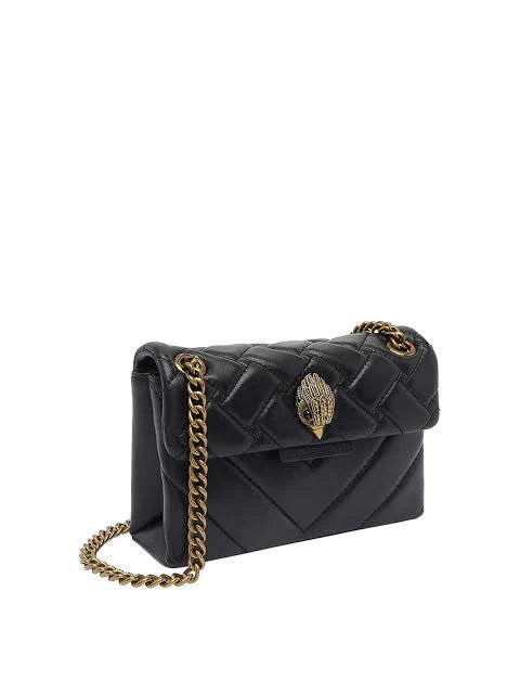 Mini Kensington Quilted Leather Convertible Crossbody Bag in black