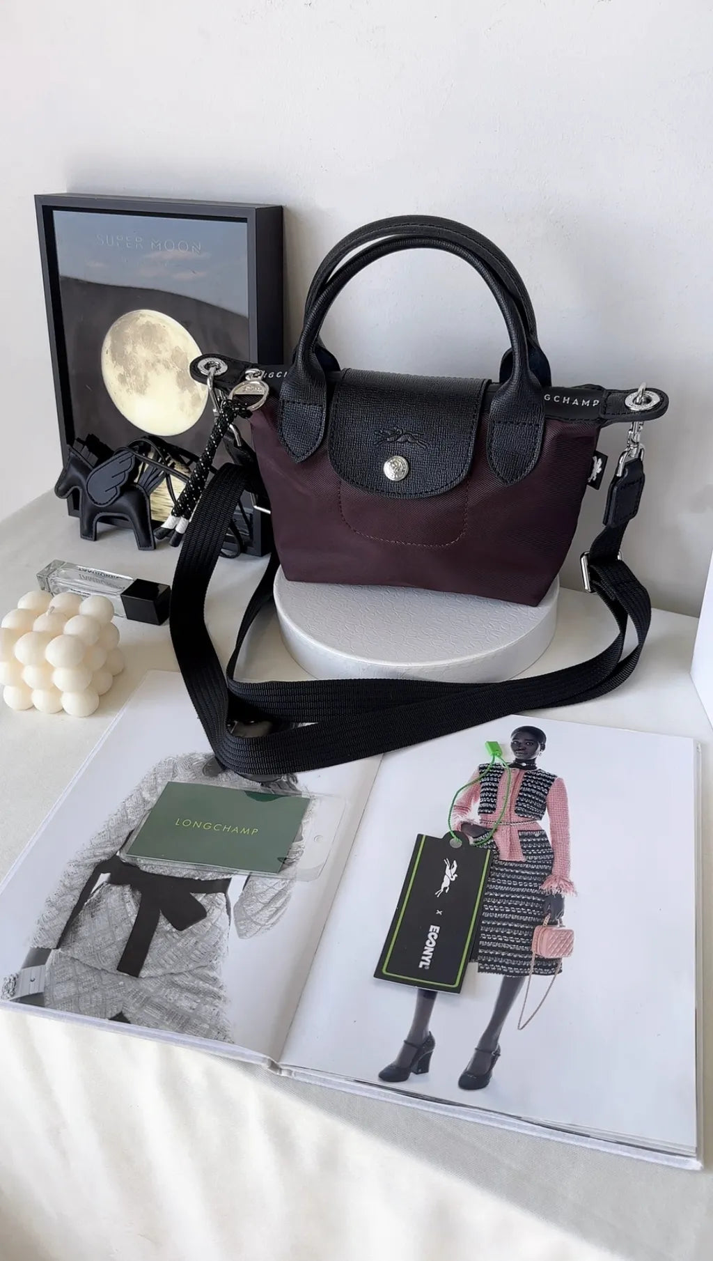 Medium Longchamp in burgundy