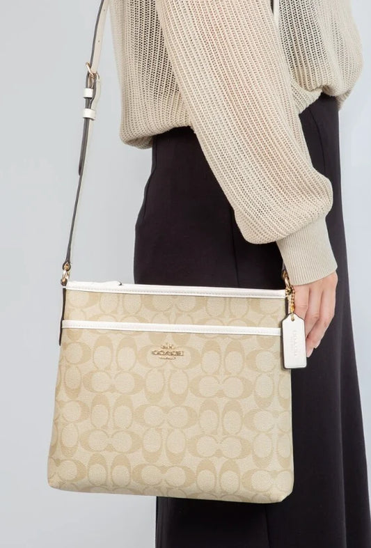 Coach File Crossbody in white