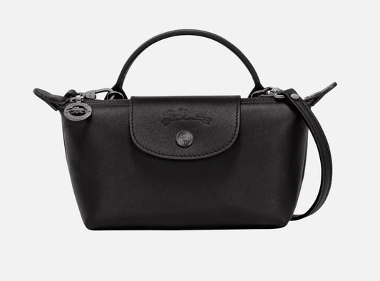 Longchamp Le Pliage Xtra XS pouch leather in black