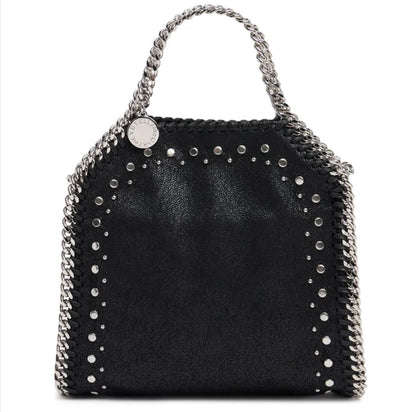 Stella McCartney Falabella Studded Tiny Tote Bag black