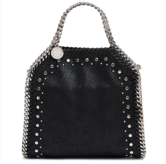 Stella McCartney Falabella Studded Tiny Tote Bag black