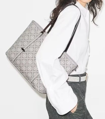 Tory Burch T Monogram small zip tote bag