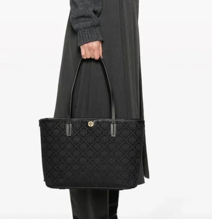 Tory Burch small T Monogram zip tote bag