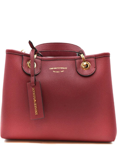 Emporio Armani MyEA small shopper bag burgundy