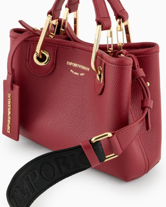 Emporio Armani MyEA small shopper bag burgundy