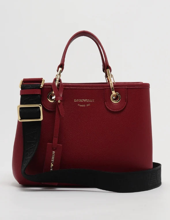 Emporio Armani MyEA small shopper bag burgundy