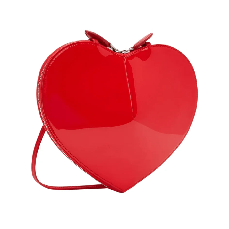 Alaïa 'Le Cœur' Red Crossbody Bag – Heart-Shaped Patent Leather Mini Purse | Modern Romantic Luxury