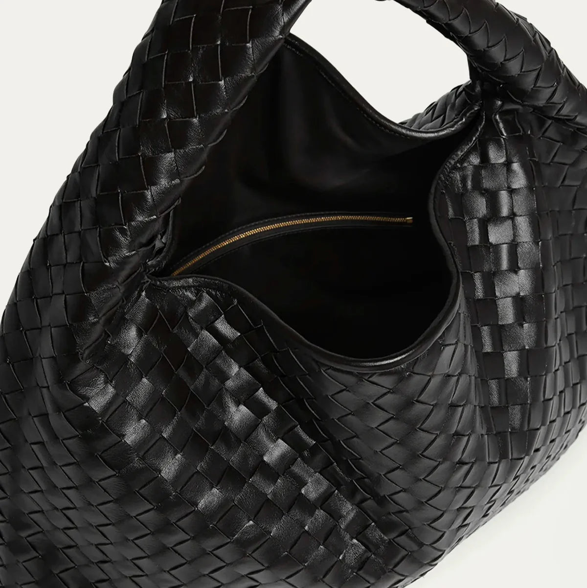 Bottega Large Hop Bag With Intrecciato Leather