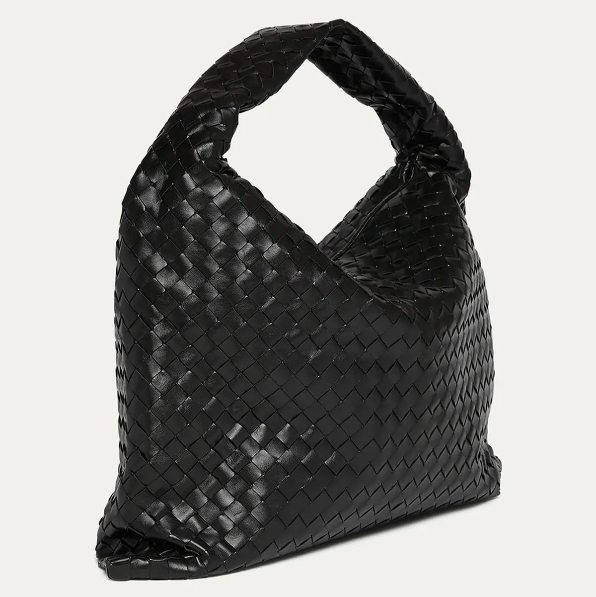 Bottega Large Hop Bag With Intrecciato Leather