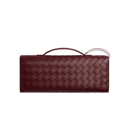 Bottega Veneta Andiamo Clutch – Barolo Intrecciato Leather With Brass