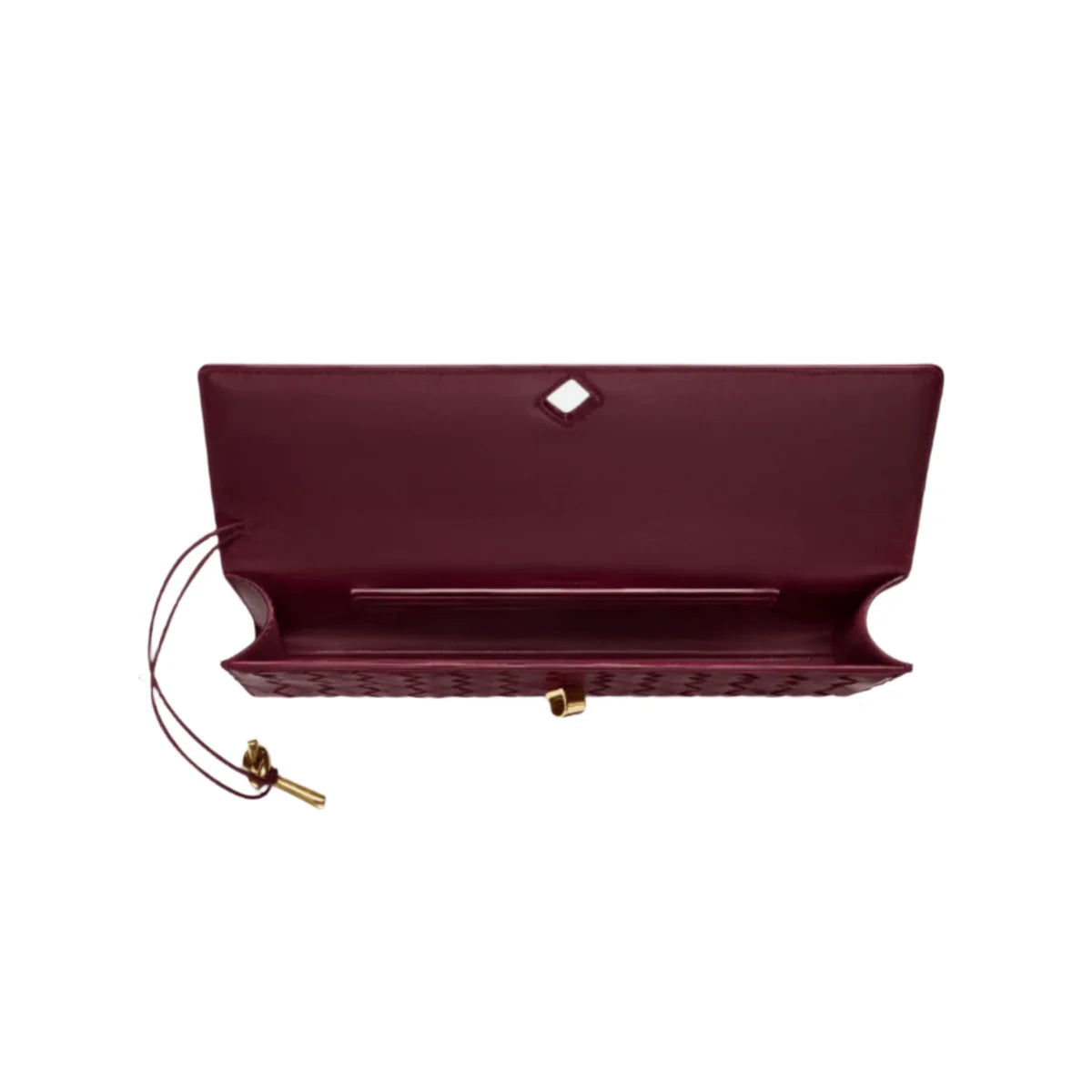 Bottega Veneta Andiamo Clutch – Barolo Intrecciato Leather With Brass