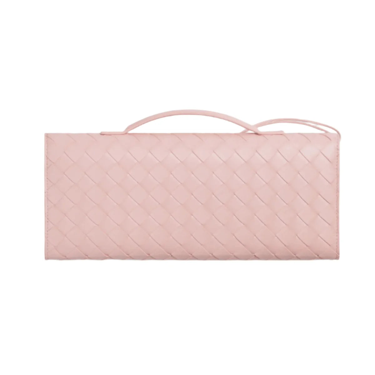 Bottega Veneta Andiamo Clutch Rose Pink Leather with Knotted Strap Feminine Italian Elegance