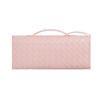 Bottega Veneta Andiamo Clutch Rose Pink Leather with Knotted Strap Feminine Italian Elegance