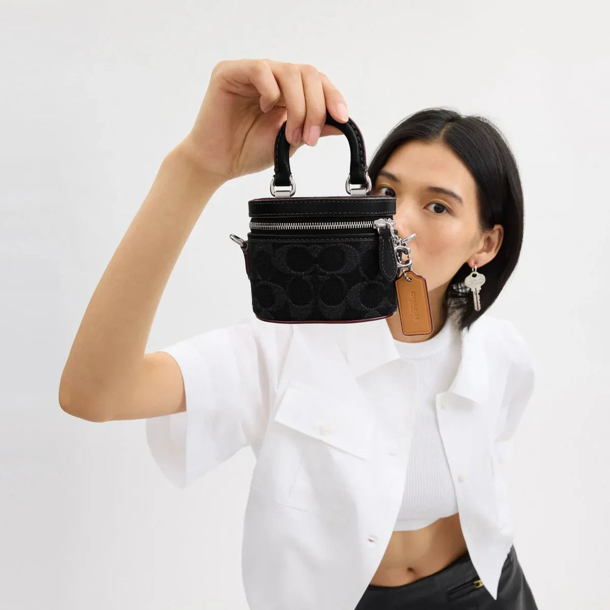 Coach Signature Denim Trail Crossbody Bag