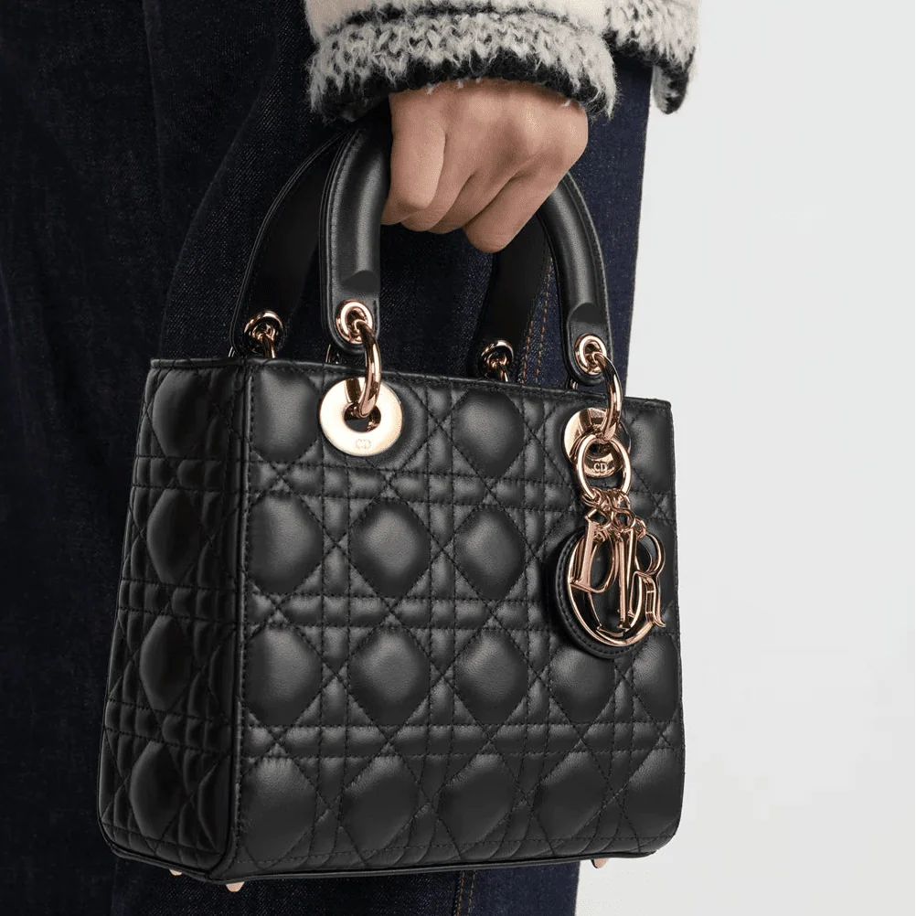 Dior Small Lady My ABCDior Bag Black Cannage Lambskin