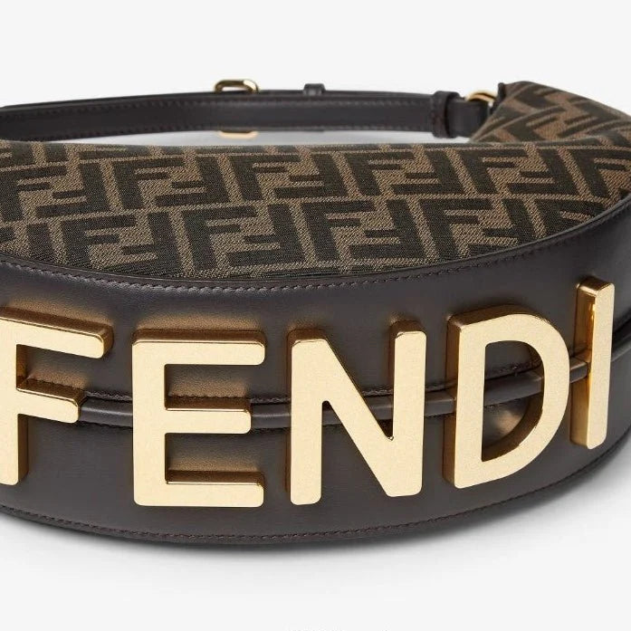 Fendi Graphy Brown FF Fabric Bag