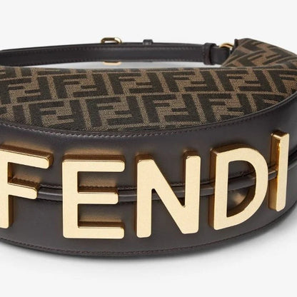 Fendi Graphy Brown FF Fabric Bag