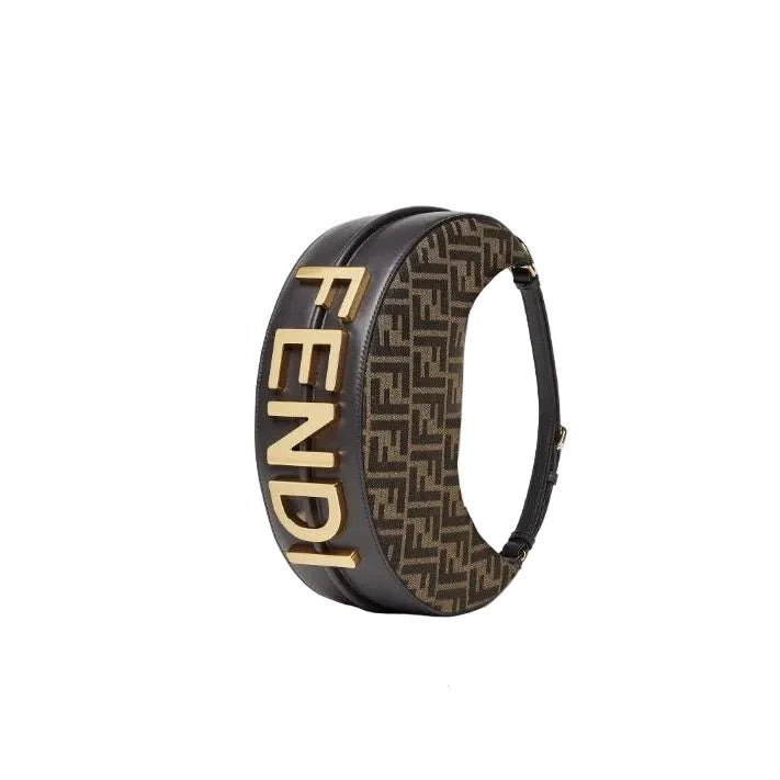 Fendi Graphy Brown FF Fabric Bag