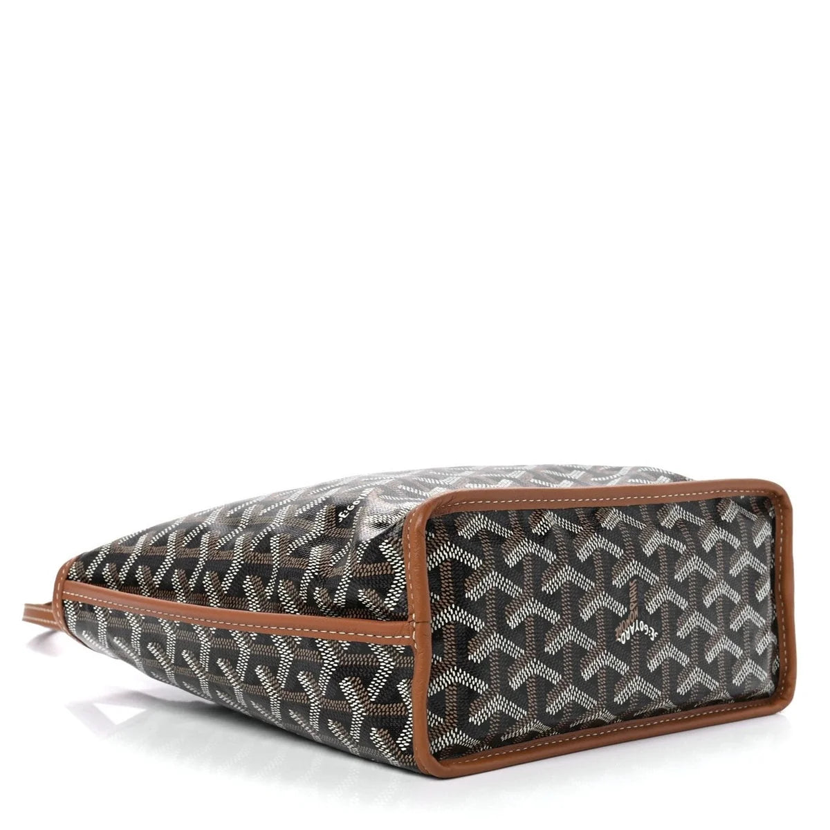 Goyard Goyardine Black Gold Anjou Small Reversible