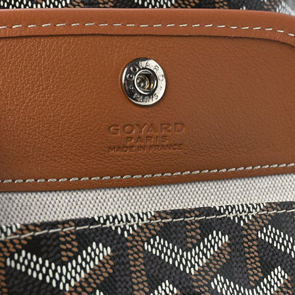 Goyard Goyardine Black Gold Anjou Small Reversible