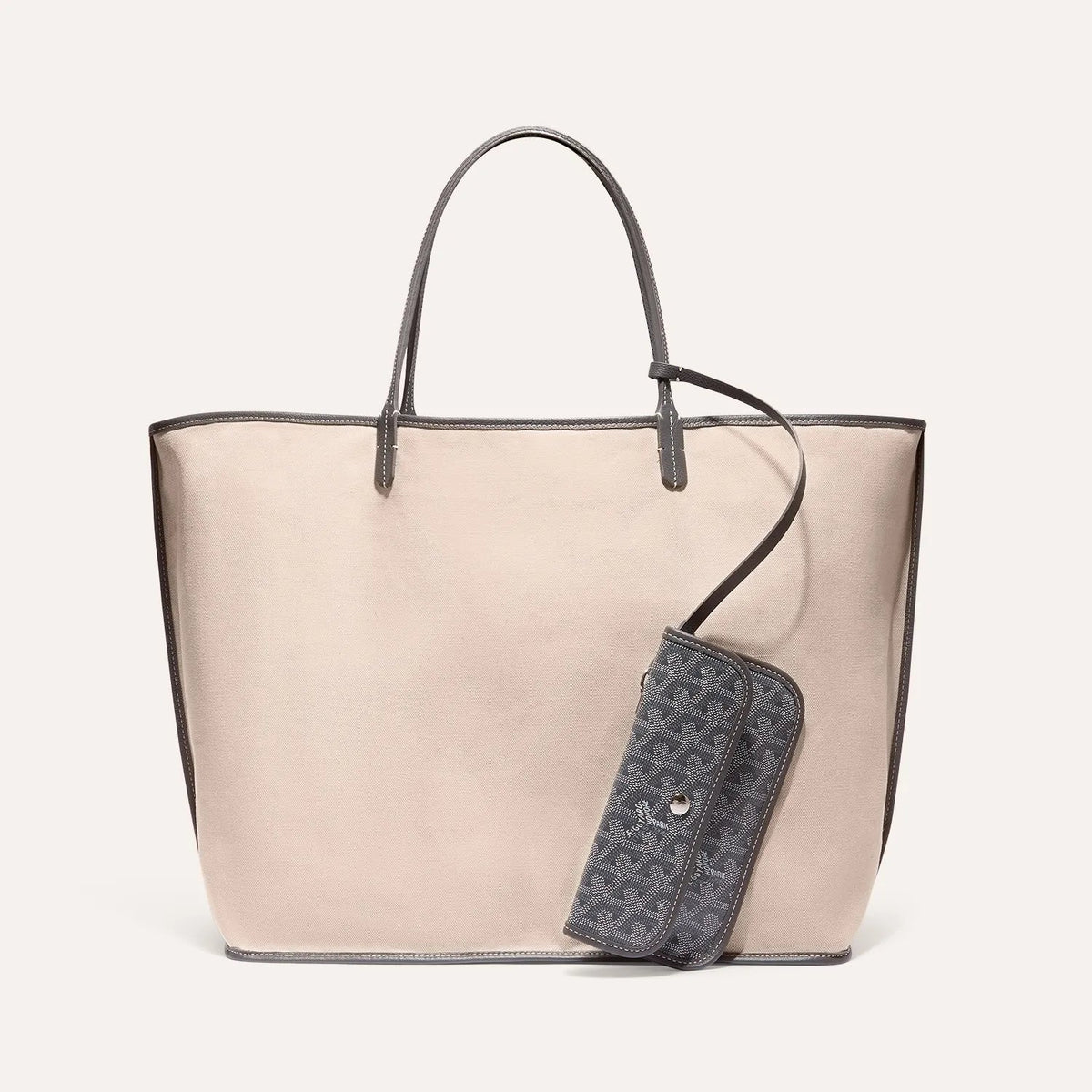 Goyard Saint Louis MM Bag Tote With Pochette Grey