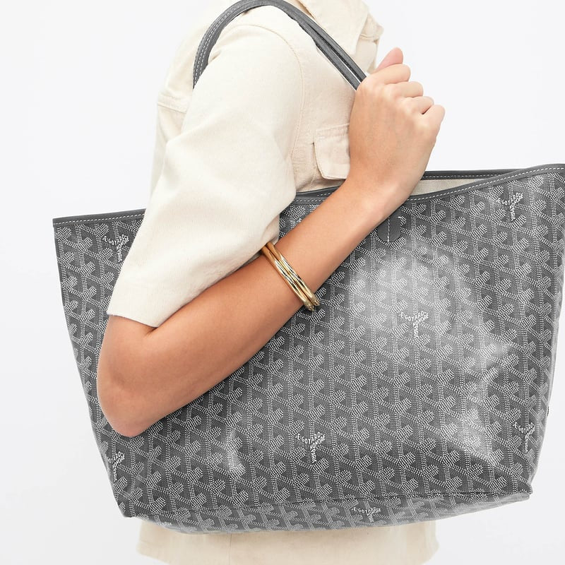 Goyard Saint Louis MM Bag Tote With Pochette Grey